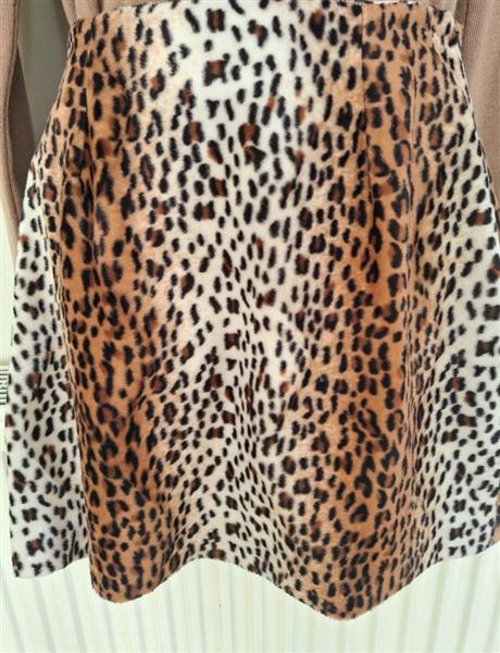 Grote foto prachtige bruine rok in luipaard print small kleding dames jurken en rokken