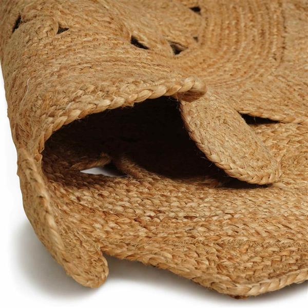 Grote foto vidaxl tapijt bruin 210 cm jute huis en inrichting vloerbedekking en kleden