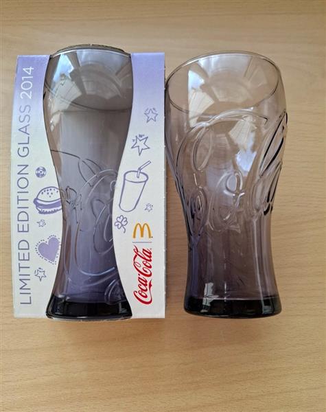 Grote foto 2 paarse coca cola glazen limited ed 2014 verzamelen glas en borrelglaasjes
