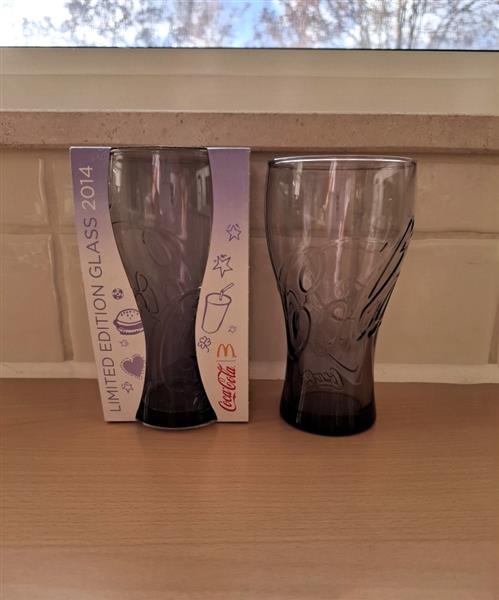 Grote foto 2 paarse coca cola glazen limited ed 2014 verzamelen glas en borrelglaasjes