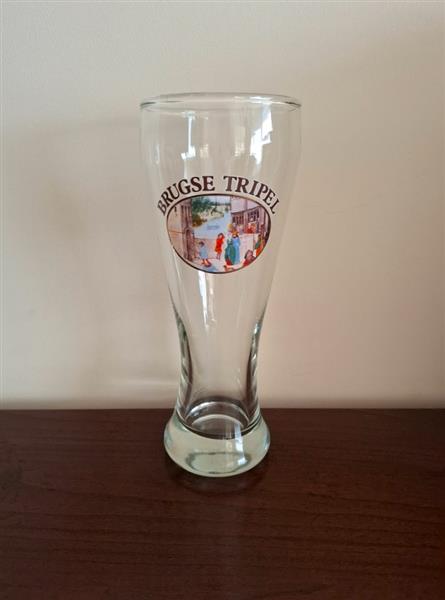 Grote foto set van 6 retro brugse tripel glazen 50 cl 1987 verzamelen biermerken