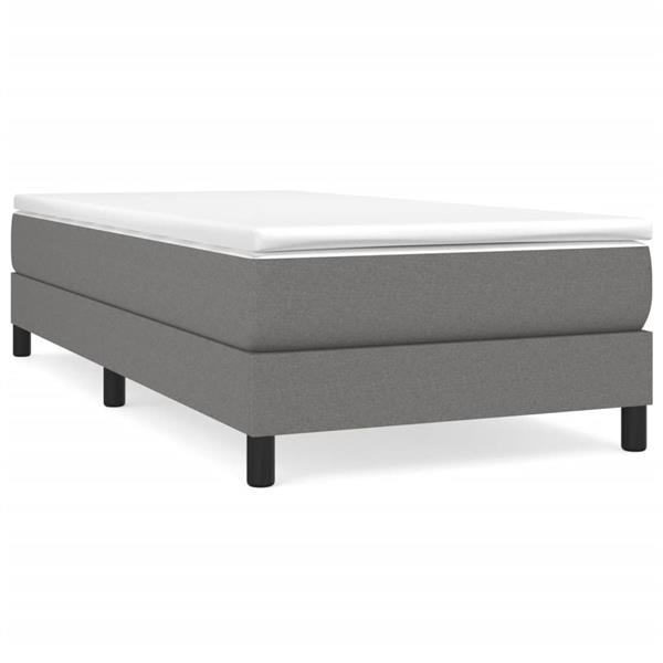 Grote foto vidaxl boxspring bed 90x200 cm stof donkergrijs antiek en kunst stoelen en banken