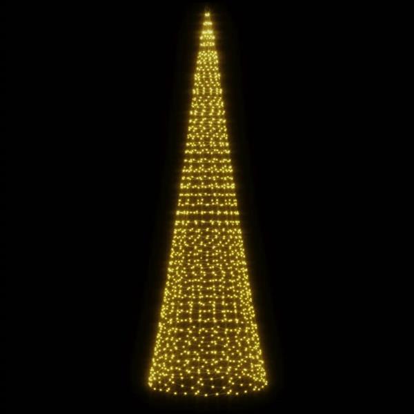 Grote foto vidaxl led kerstboom aan vlaggenmast 1534 leds warm wit 500 cm diversen overige diversen