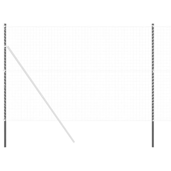 Grote foto vidaxl afrasteringspaal 12 pcs grijs poedergecoat staal tuin en terras overige tuin en terras