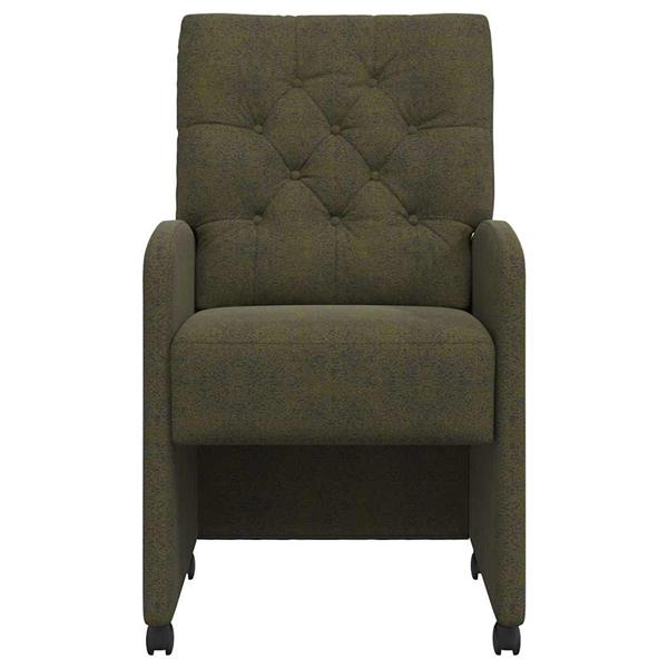 Grote foto vidaxl dining stoelen met wielen 2 pcs leger groen 58 x 67 x 97 cm huis en inrichting stoelen