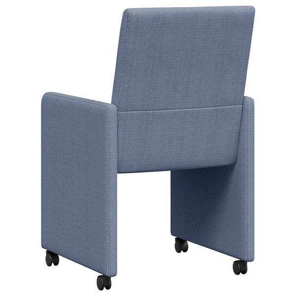 Grote foto vidaxl dining stoelen met wielen 2 pcs blauw 57 x 66 x 94 cm huis en inrichting stoelen