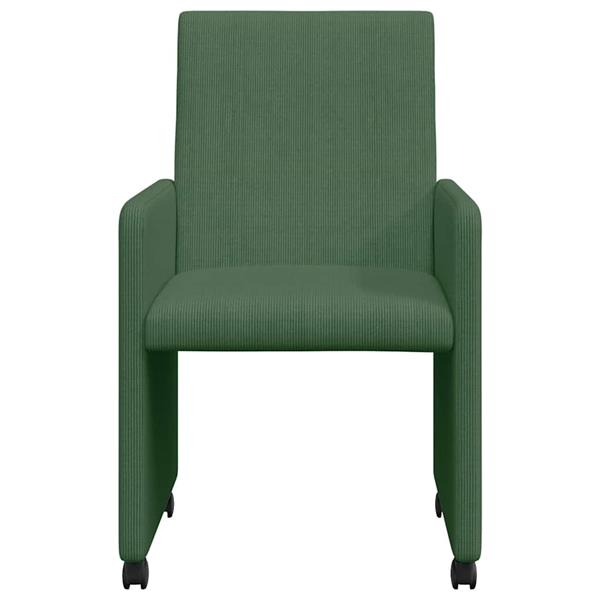 Grote foto vidaxl dining stoelen met wielen 2 pcs grijs groen 57 x 66 x 94 cm huis en inrichting stoelen