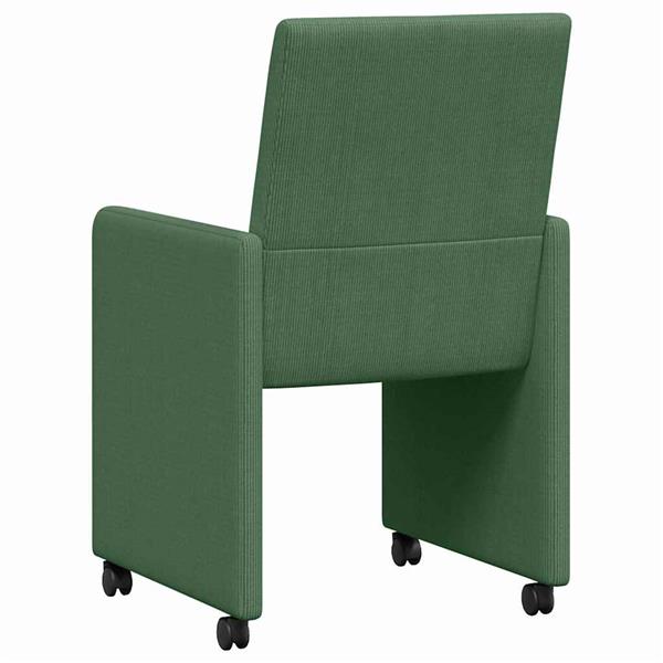 Grote foto vidaxl dining stoelen met wielen 2 pcs grijs groen 57 x 66 x 94 cm huis en inrichting stoelen