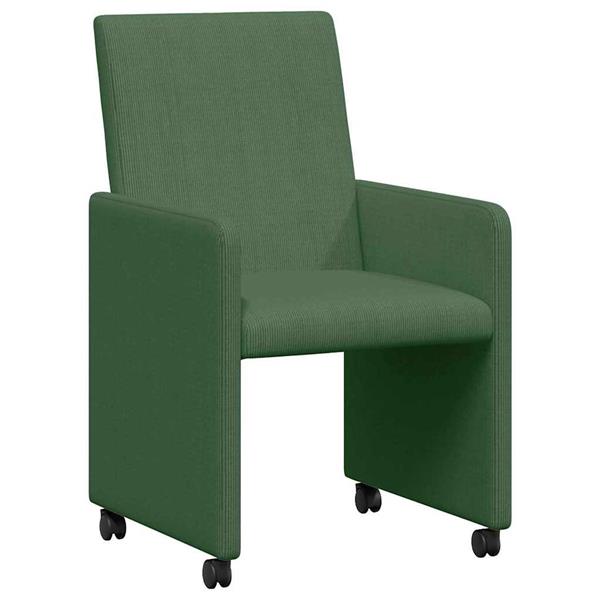 Grote foto vidaxl dining stoelen met wielen 2 pcs grijs groen 57 x 66 x 94 cm huis en inrichting stoelen