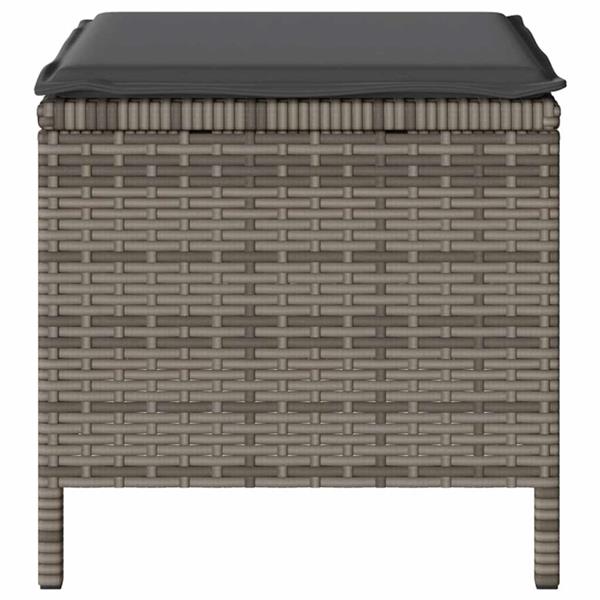 Grote foto vidaxl tuin eetset grijs poly riet tuin en terras tuinmeubelen