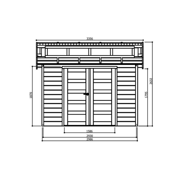 Grote foto nieuw tuinhuis milano s8246 tuin en terras tuinhuisjes en blokhutten