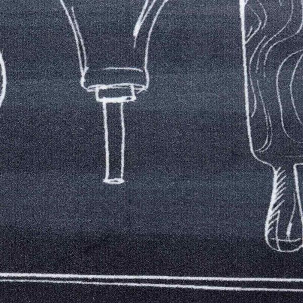 Grote foto vidaxl keuken vloerkleed zwart 180 x 60 cm fluweel tuin en terras overige tuin en terras