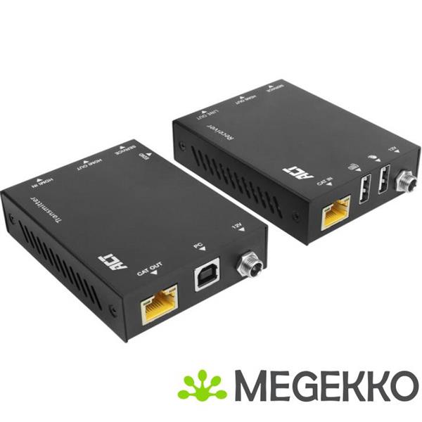 Grote foto act 4k hdmi 2.0 kvm extender set over cat6a. tot 70 meter computers en software videokaarten