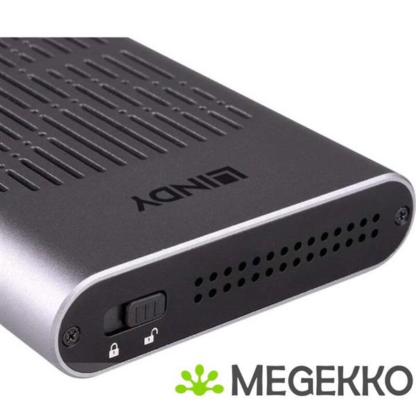 Grote foto lindy 43382 usb 3.2 behuizing voor 2x2 dual m.2 nvme met kopieer optie computers en software behuizingen en kasten