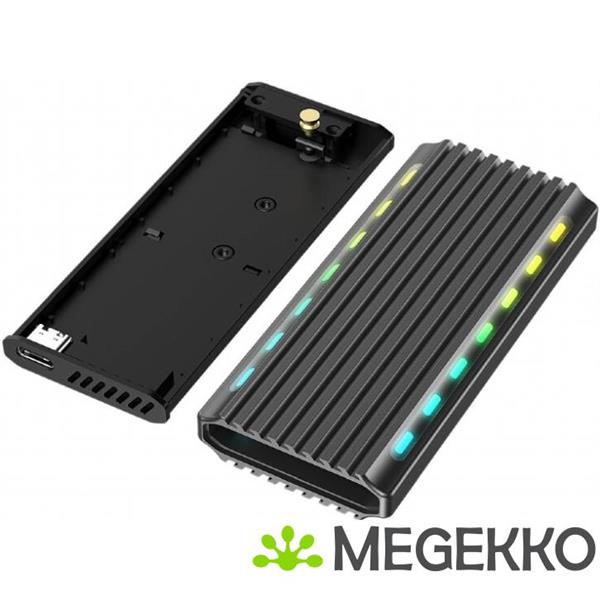 Grote foto gembird ee2280 u3c 03 behuizing voor opslagstations sdd behuizing zwart m.2 computers en software behuizingen en kasten