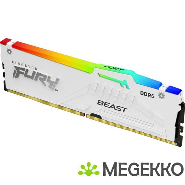 Grote foto kingston ddr5 fury beast rgb white 2x32gb 6000 computers en software overige computers en software