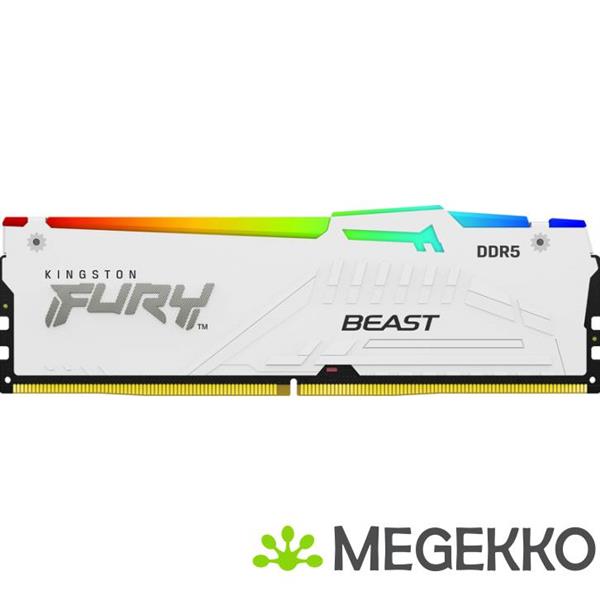 Grote foto kingston ddr5 fury beast rgb white 2x32gb 6000 computers en software overige computers en software