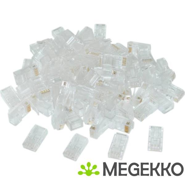 Grote foto gembird lc 8p8c 002 100 kabel connector rj 45 transparant computers en software overige computers en software