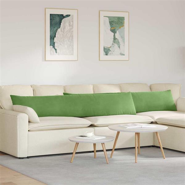 Grote foto vidaxl sofa kussens 2 stuks lichtgroen 200 x 40 cm cordstof huis en inrichting woningdecoratie