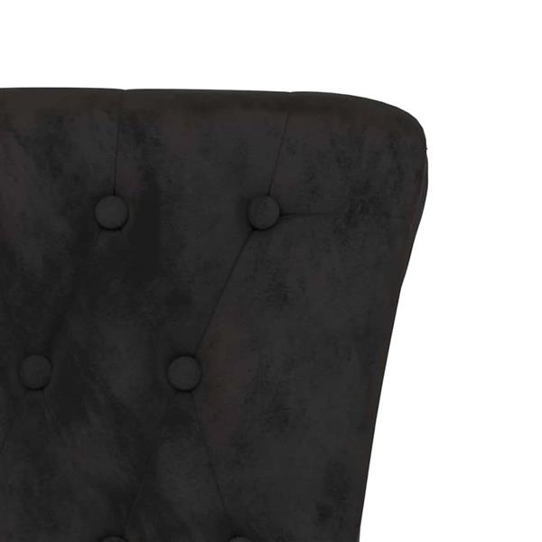 Grote foto vidaxl slipper stoel zwart 56 5 x 70 x 110 cm fluweel huis en inrichting stoelen