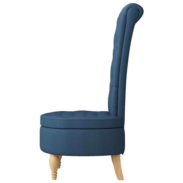 Grote foto vidaxl slipper stoel blauw 56 5 x 70 x 110 cm stof huis en inrichting stoelen