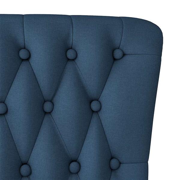 Grote foto vidaxl slipper stoel blauw 56 5 x 70 x 110 cm stof huis en inrichting stoelen