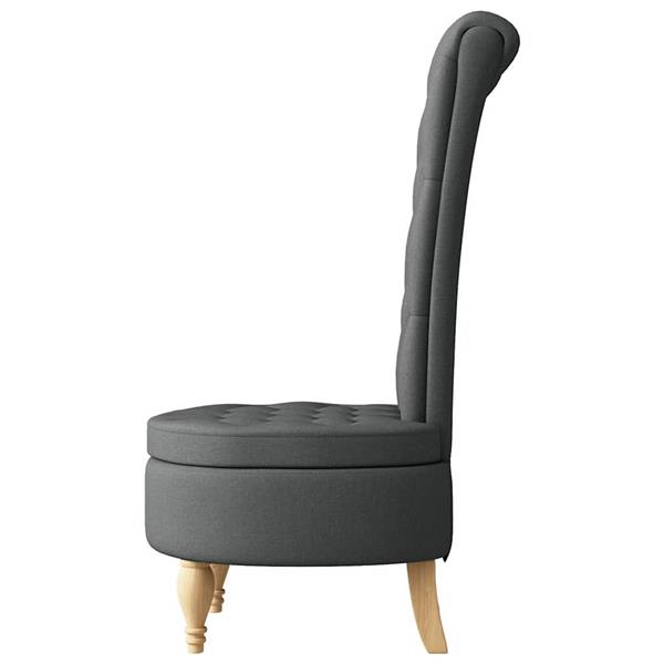 Grote foto vidaxl slipper stoel donkergrijs 56 5 x 70 x 110 cm stof huis en inrichting stoelen