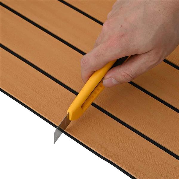 Grote foto vidaxl bootvloer bruin en zwart 240 x 60 cm eva schuim doe het zelf en verbouw tegels