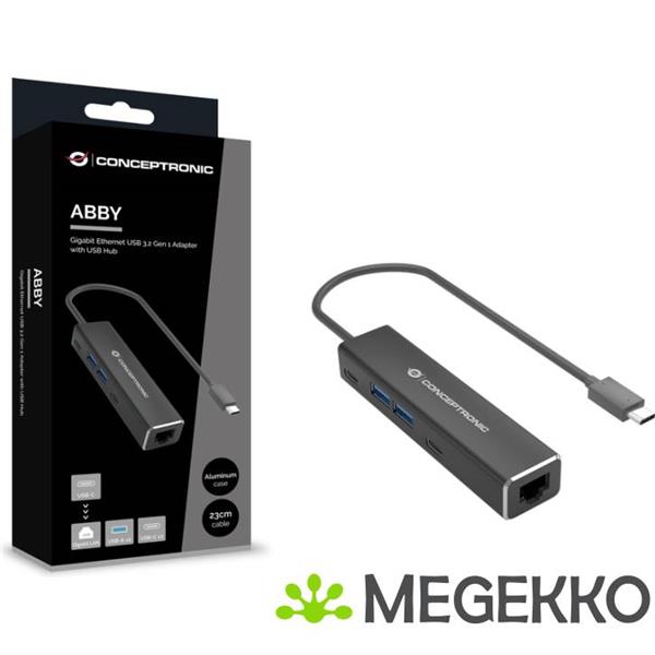 Grote foto conceptronic abby13b notebook dock poortreplicator bedraad usb 3.2 gen 1 3.1 gen 1 type c grijs computers en software overige computers en software