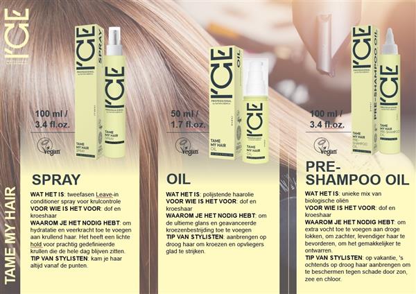 Grote foto ice professional tame my hair shampoo 1000ml kleding dames sieraden