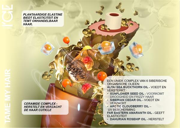 Grote foto ice professional tame my hair shampoo 1000ml kleding dames sieraden