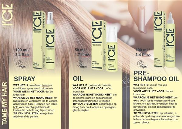 Grote foto ice professional tame my hair conditioner 250ml kleding dames sieraden