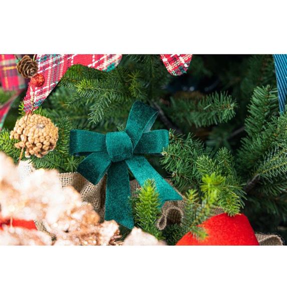 Grote foto donkergroene strik velvet 12 7cm 3st verzamelen overige verzamelingen