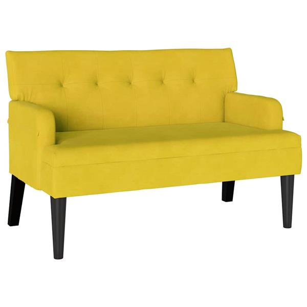 Grote foto vidaxl chesterfield bank geel 112 x 65 5 x 75 cm fluweel huis en inrichting overige huis en inrichting