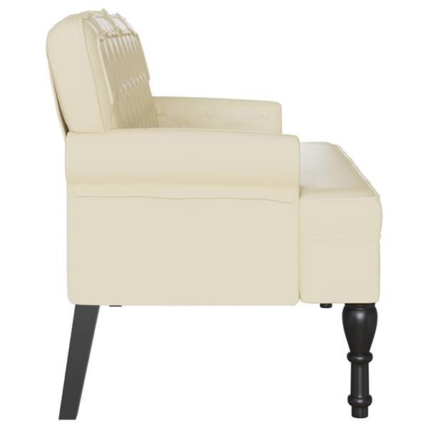 Grote foto vidaxl chesterfield bank cr me 119 5 x 64 5 x 75 cm nep leer huis en inrichting overige huis en inrichting