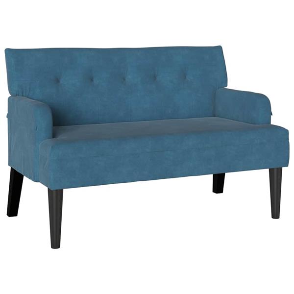 Grote foto vidaxl chesterfield bank blauw 112 x 65 5 x 75 cm fluweel huis en inrichting overige huis en inrichting