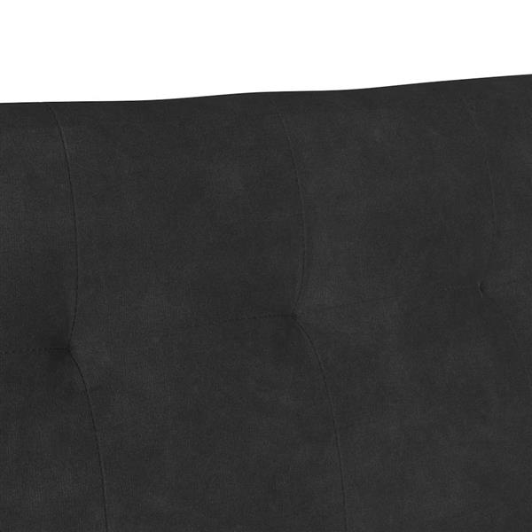 Grote foto vidaxl chesterfield bank zwart 112 x 65 5 x 75 cm fluweel huis en inrichting overige huis en inrichting