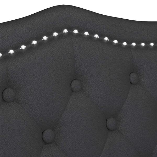 Grote foto vidaxl chesterfield bank met kussen zwart 120 5 x 65 x 75 cm nep leer huis en inrichting overige huis en inrichting