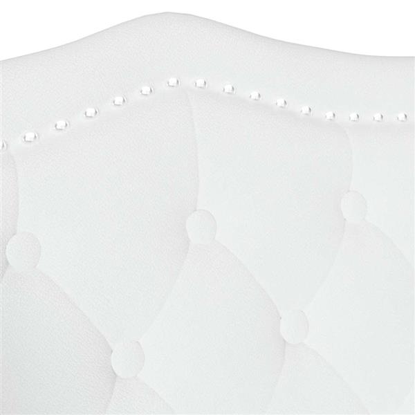 Grote foto vidaxl chesterfield bank met kussen wit 120 5 x 65 x 75 cm nep leer huis en inrichting overige huis en inrichting