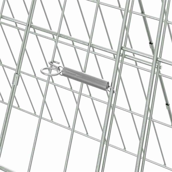 Grote foto vidaxl konijnenkooi zilver 650 x 55 x 55 cm gegalvaniseerd staal dieren en toebehoren hokken en kooien