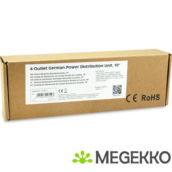 Grote foto equip 333311 energiedistributie 1u zwart zilver 4 ac uitgang en computers en software overige