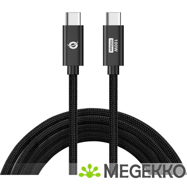Grote foto conceptronic etta02b20 usb 3.2 gen 2 10gbps 100w usb type c 2m computers en software overige computers en software