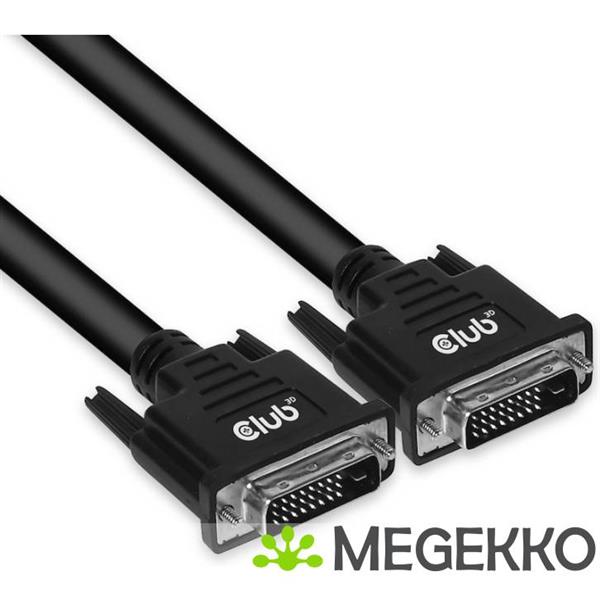 Grote foto club3d dvi d dual link 24 1 cable bi directional m m 3m 9.8 ft 28awg zwart computers en software overige computers en software