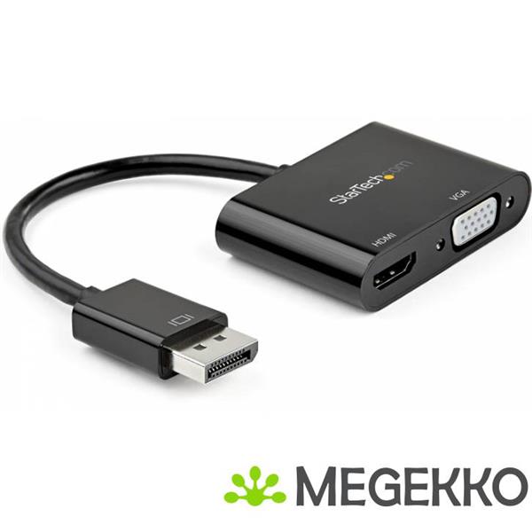 Grote foto startech.com dp2vgahd20 video kabel adapter displayport hdmi vga d sub zwart computers en software overige computers en software