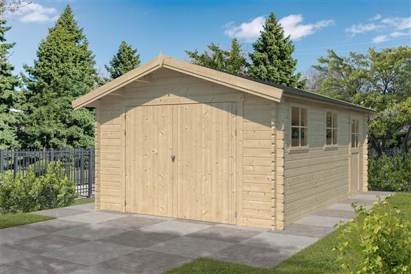 Grote foto nieuw houten garage 4011 tuin en terras tuinhuisjes en blokhutten