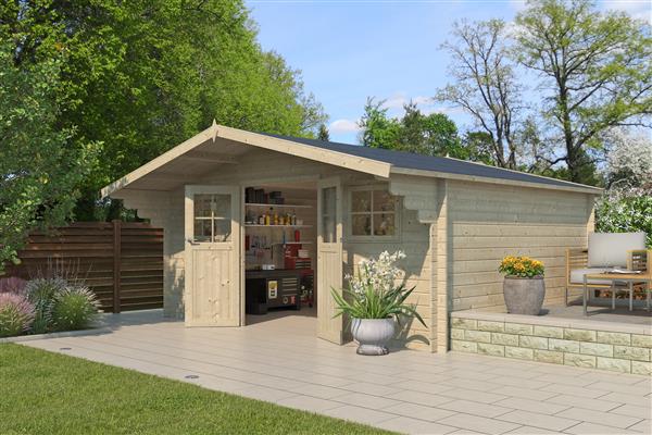 Grote foto nieuw blokhut 3055xl tuin en terras tuinhuisjes en blokhutten