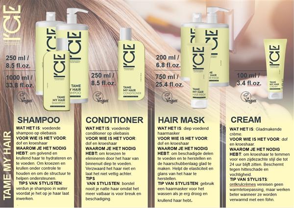 Grote foto ice professional tame my hair shampoo 250ml kleding dames sieraden