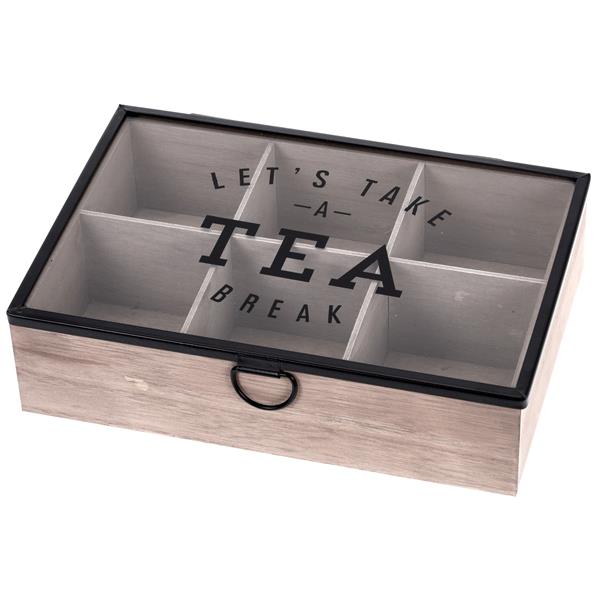 Grote foto theedoos tea break 6 vaks huis en inrichting keukenbenodigdheden