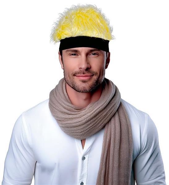 Grote foto gele pruik mat band volwassen verzamelen overige verzamelingen