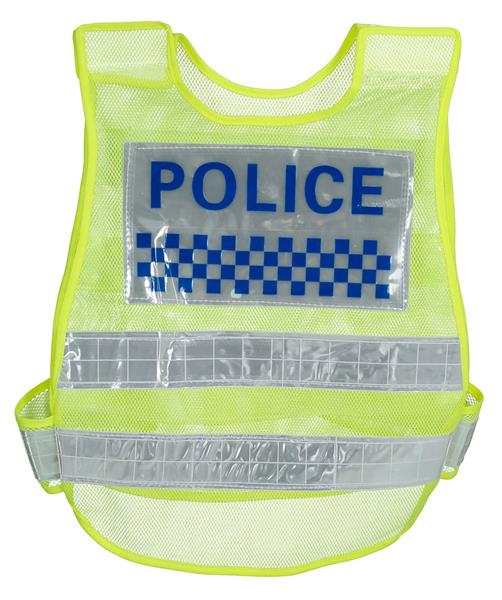 Grote foto politie vest blauw geel verzamelen overige verzamelingen